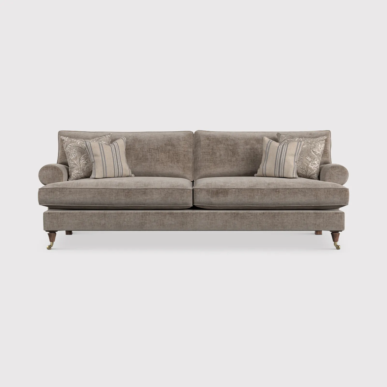English Heritage Finch Large Sofa Standard Back, Brown Fabric | Barker & Stonehouse