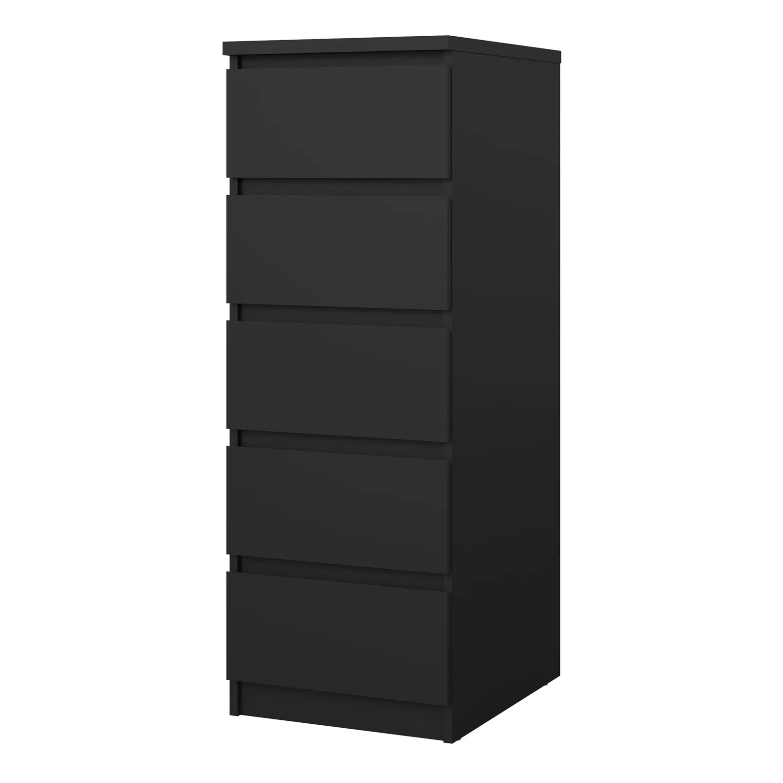 Furniture To Go Naia Narrow Chest of 5 Drawers in Black 3