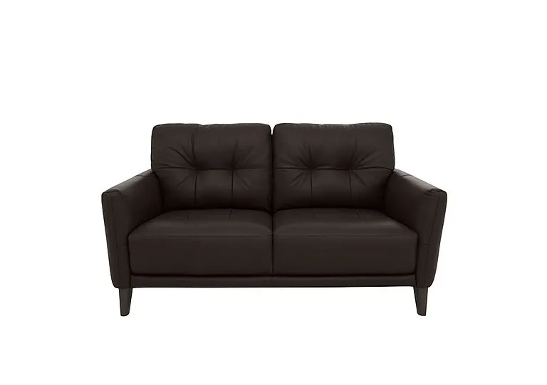 Uno Leather 2 Seater Sofa - Dark Chocolate