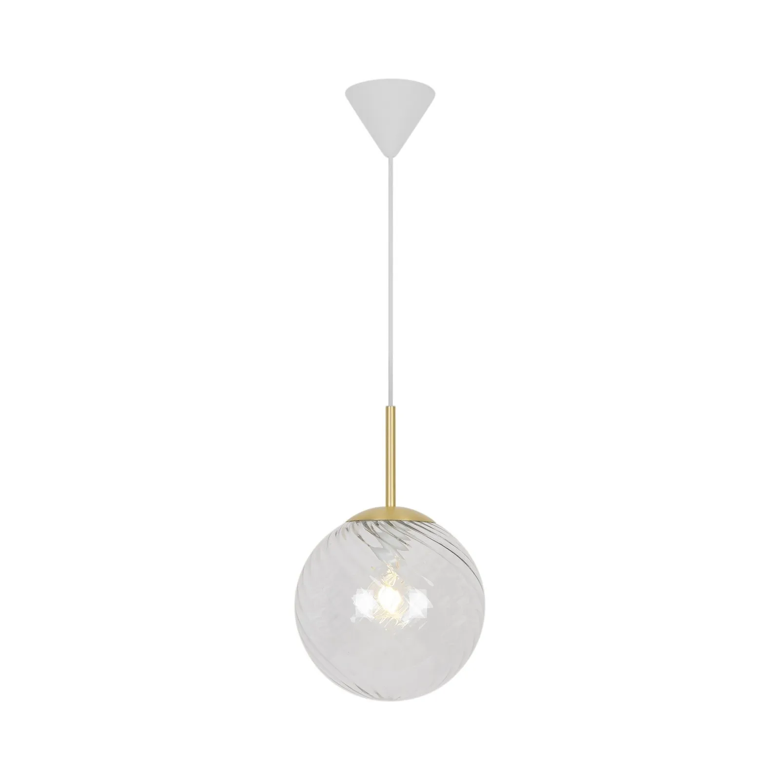 Nordlux Chisell Pendant Light Brass Metal E27 Mains 25cm in Gold 2