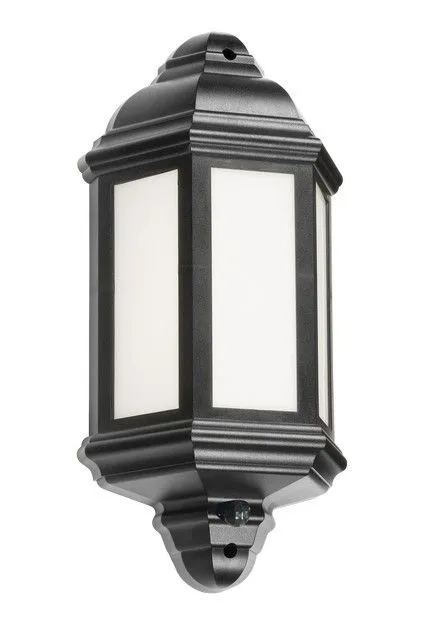 Netlighting LED Half Wall Lantern with PIR 230V IP54 in Black