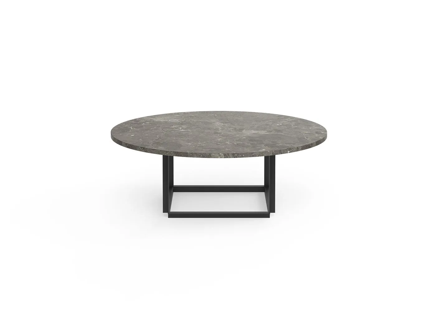 New Works Florence Coffee Table 90cm Gris Du Marais Black Frame