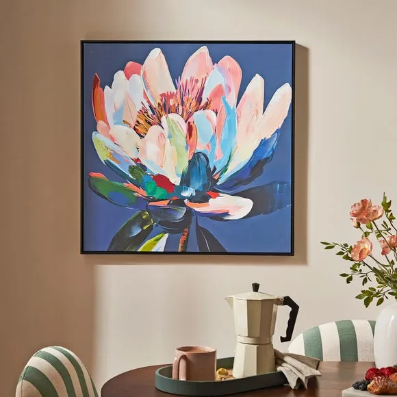 Flower Hand Finished Framed Canvas