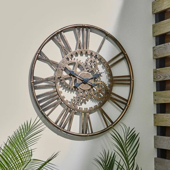Cogs Indoor Outdoor Wall Clock 1