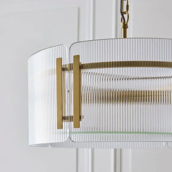 Veneto Ribbed 5 Light Adjustable Pendant Light 3