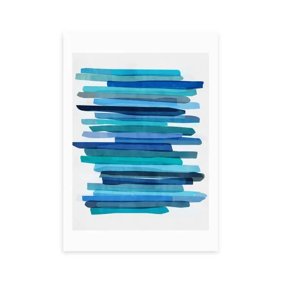 East End Prints Blue Stripes Print 2