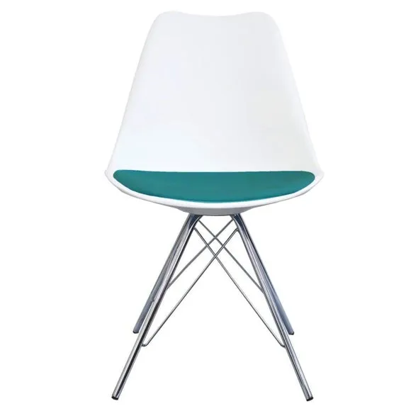 Fusion Living Soho White Plastic Dining Chair 3