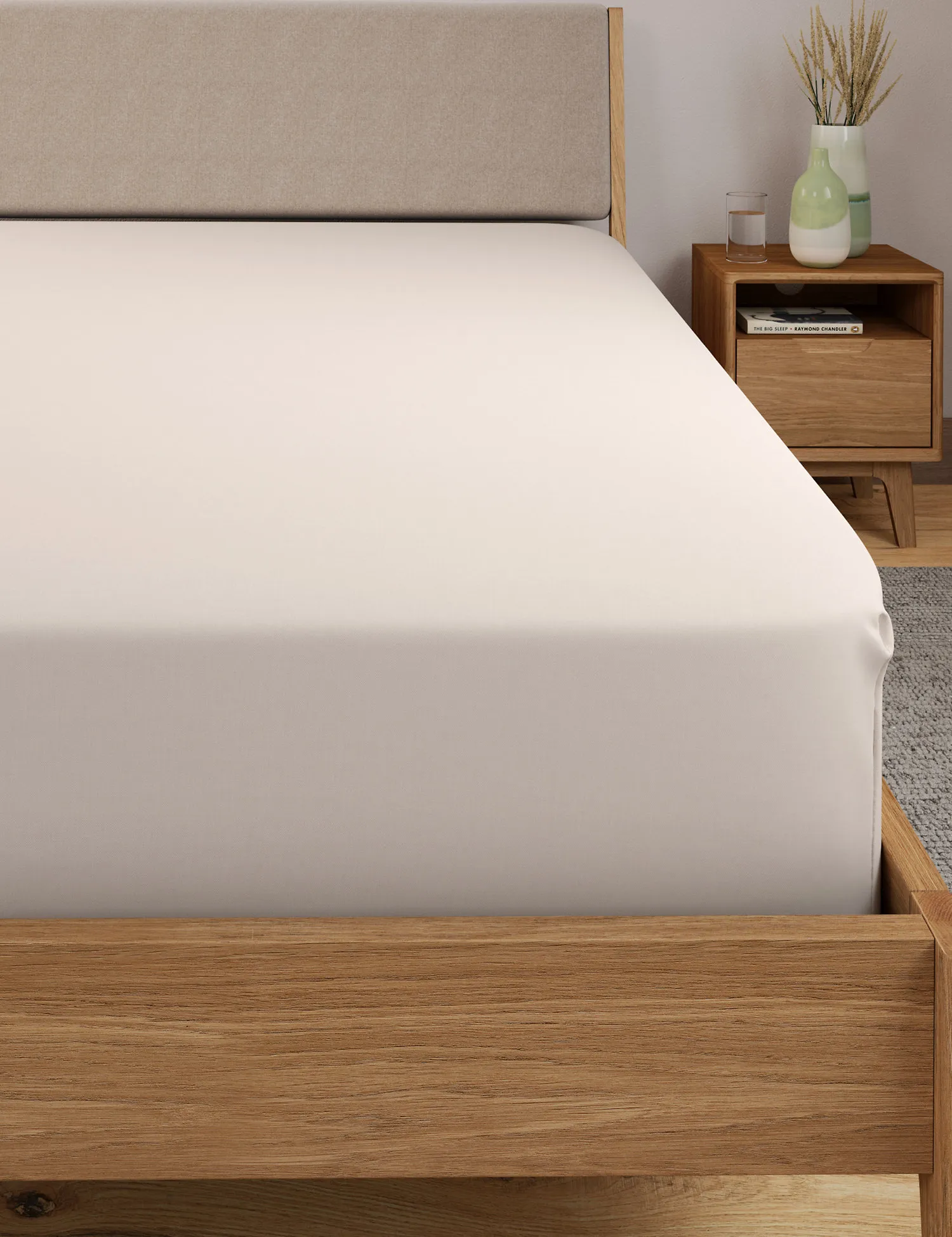 M&S Cotton Rich Percale Extra Deep Fitted Sheet