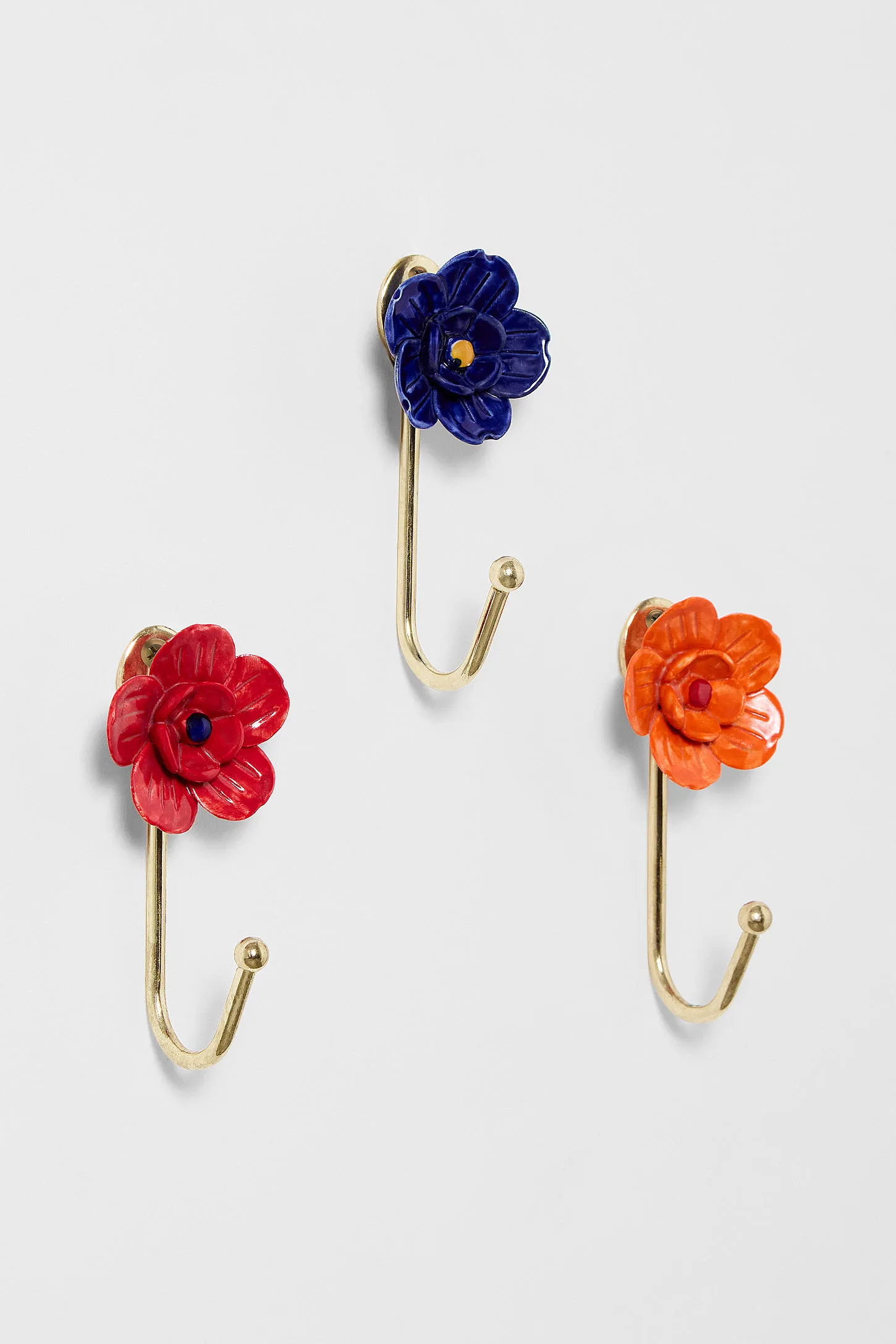 Navy Single Flower Wall Hook - Navy 3