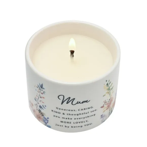 The Cottage Garden Ceramic Candle 100g Mum, Multi 5