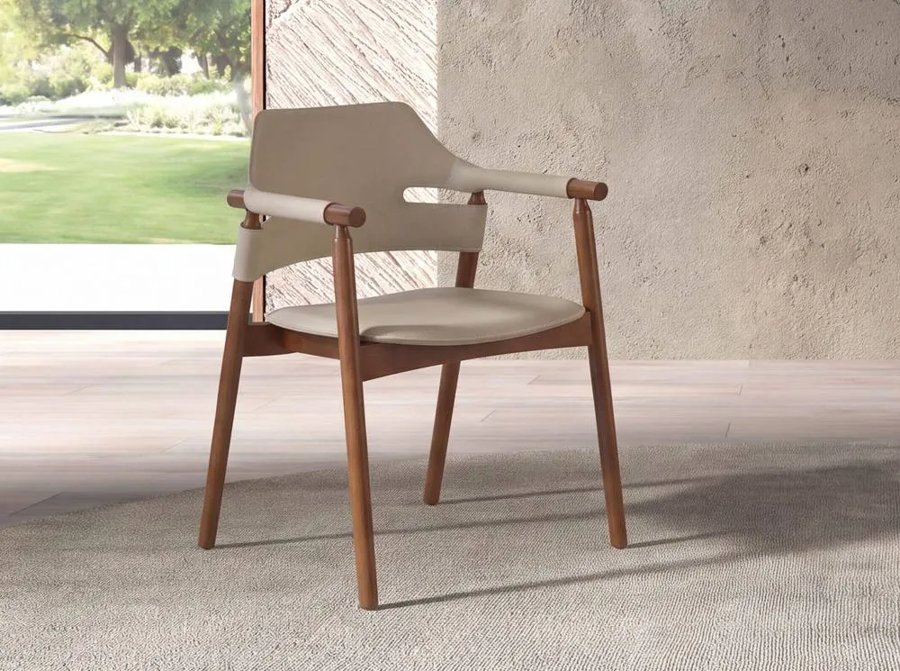 Angel Cerda Sand Regenerated Leather Chair in Light Sand 3