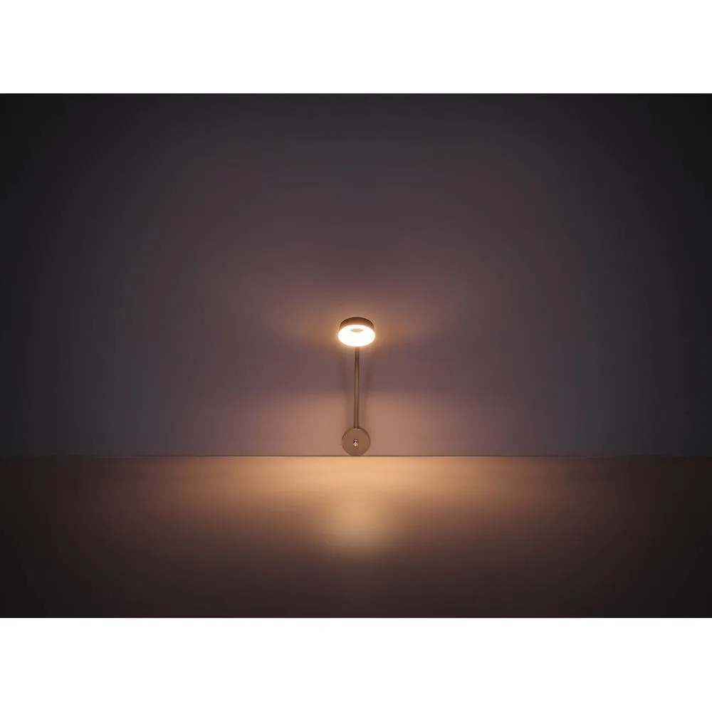 Netlighting Lehovo Reading Wall Light Silver Colored LED Dimmable 3000K 5