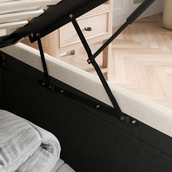 Arriana Woven Fabric Ottoman Bed 4