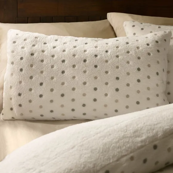 Catherine Lansfield Cosy Spot Fleece Duvet Cover & Pillowcase Set 2