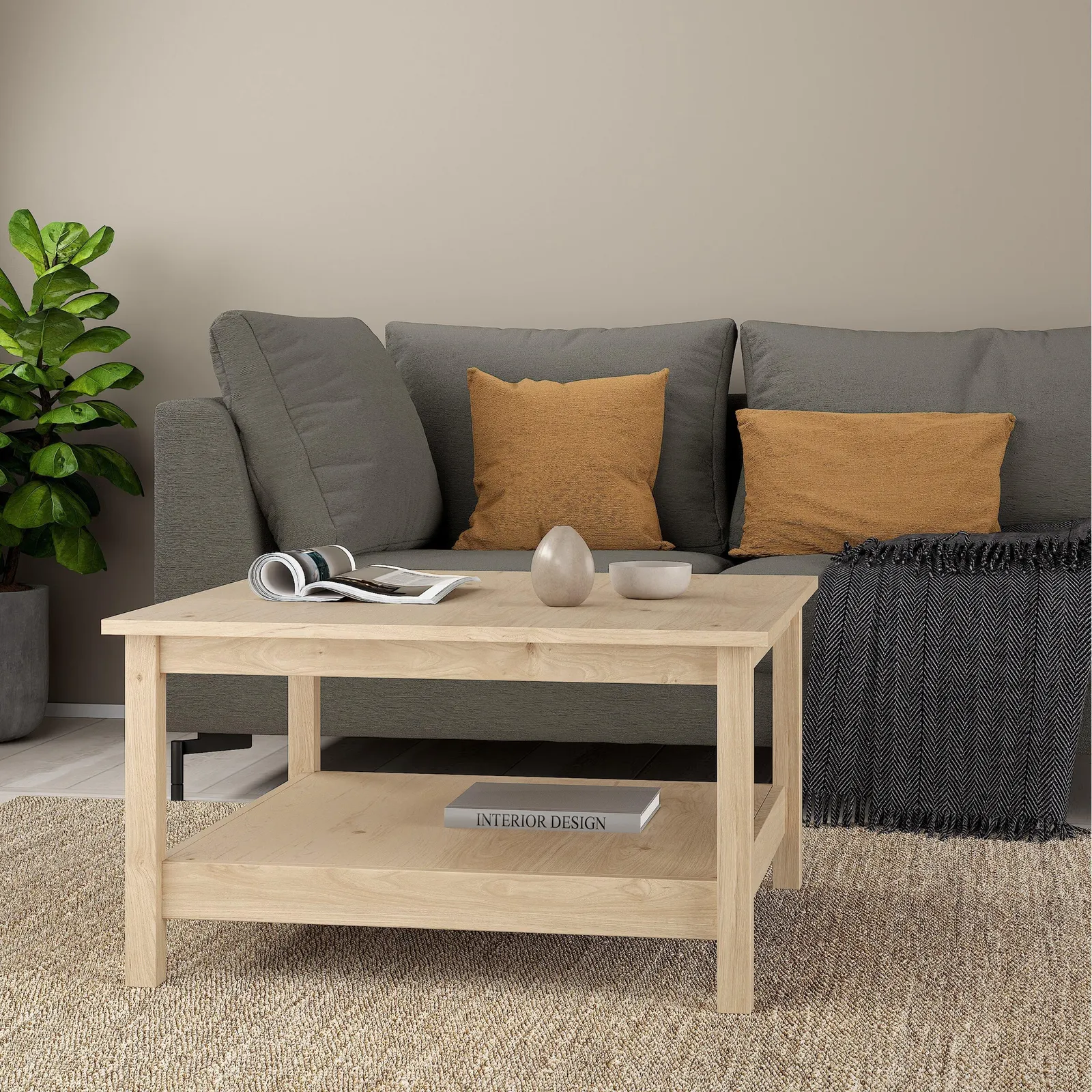 Furniture To Go Barcelona Coffee Table in Jackson Hickory Oak in Light Oak 6