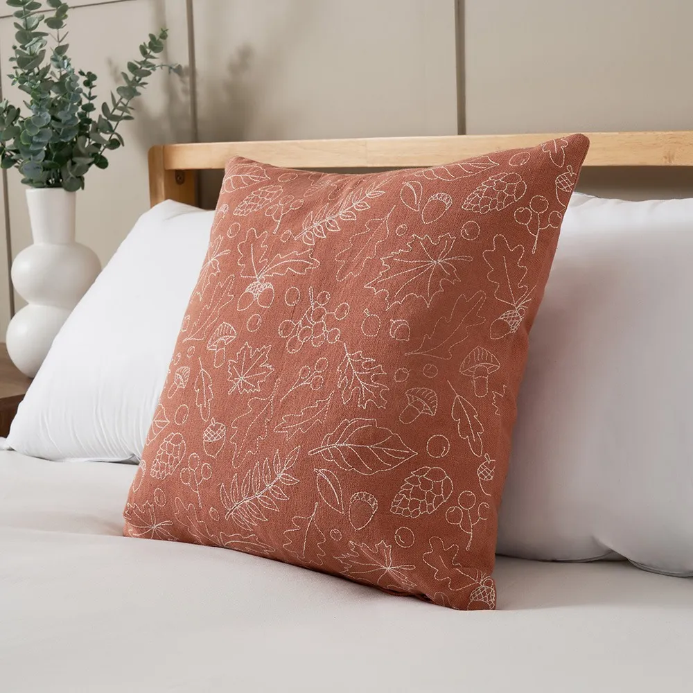 Autumn Leaves Cushion, Orange 1