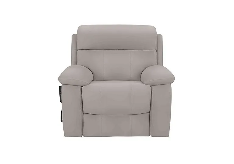 Moreno Leather Lift and Rise Chair - Silver Grey