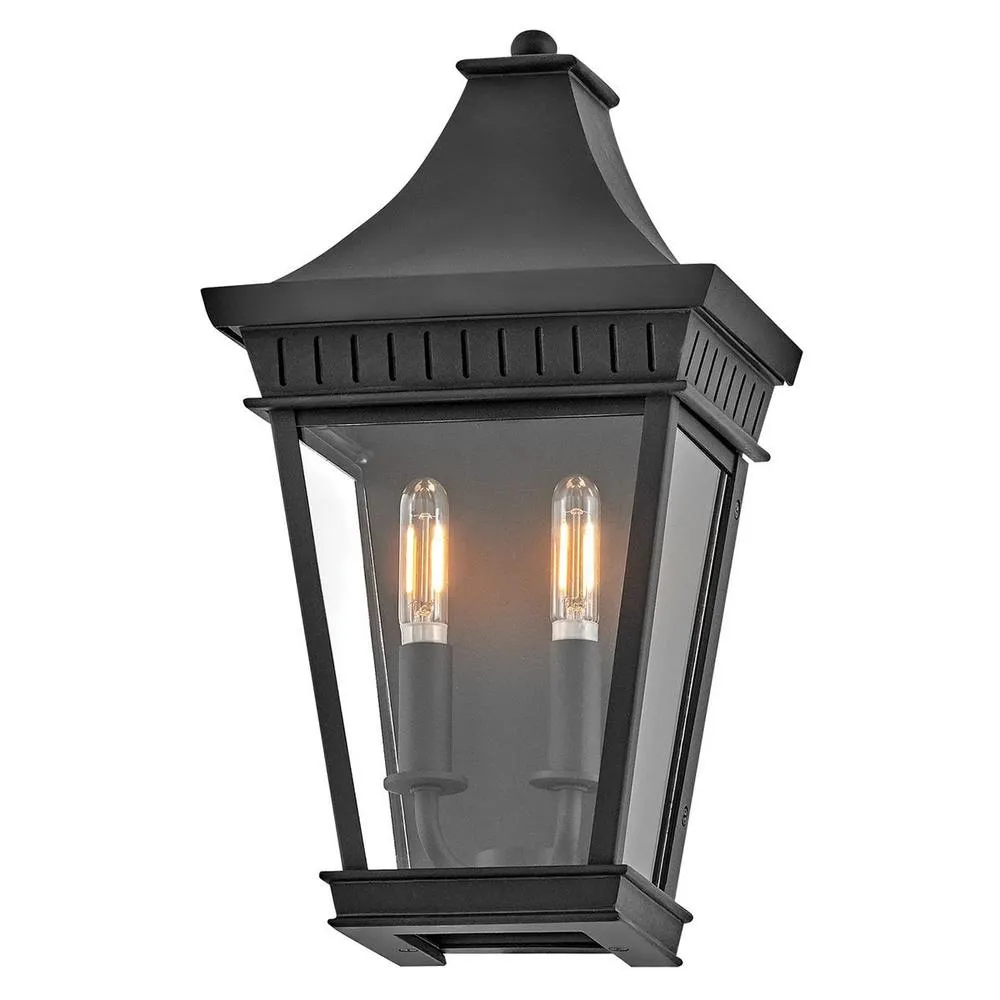 Netlighting Hinkley Chapel Hill Outdoor Wall Lantern Museum Black IP44 2x E14