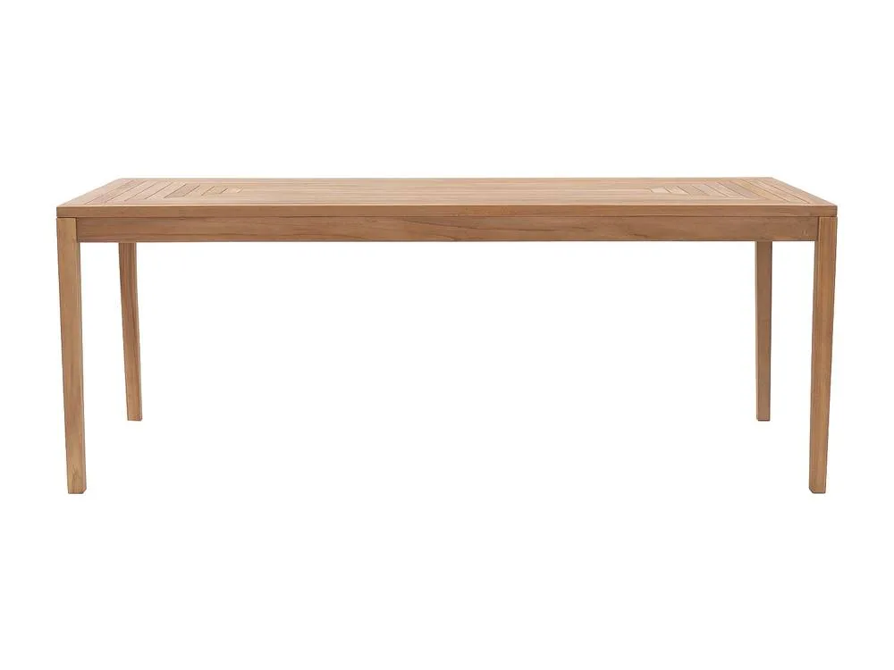 Vente-unique Teak Garden Dining Table L.200 Cm - Light Natural - ALLENDE By MYLIA in Light Oak