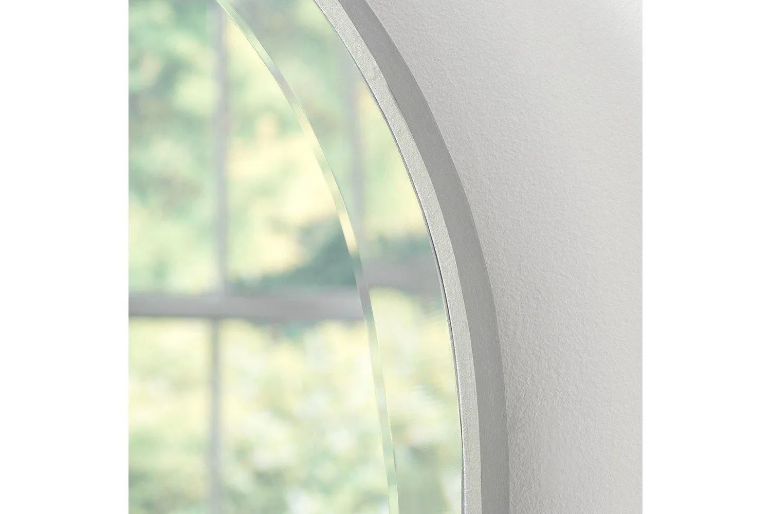 Yearn Mirrors Yearn Simplicity Mantle mirror Bevelled Silver 92(w) x 71cm(h) in Metallic Silver 2