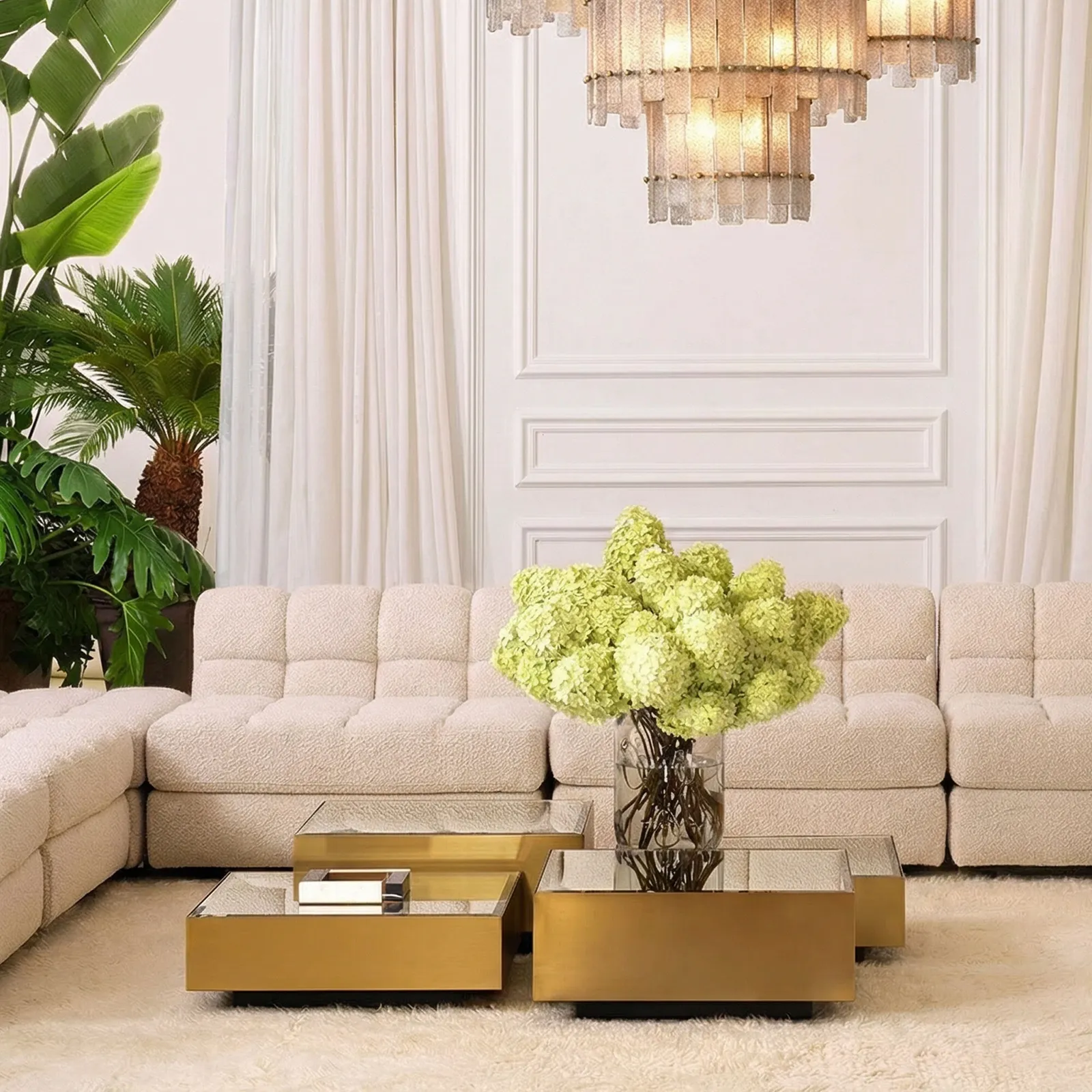 Eichholtz Esposito Coffee Table Set Of 4, Gold Metal | Barker & Stonehouse 2