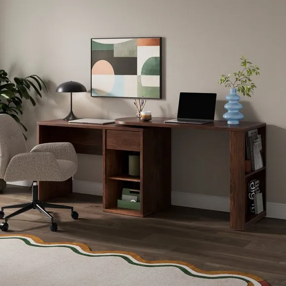 Malik Double Swivel Storage Desk 2