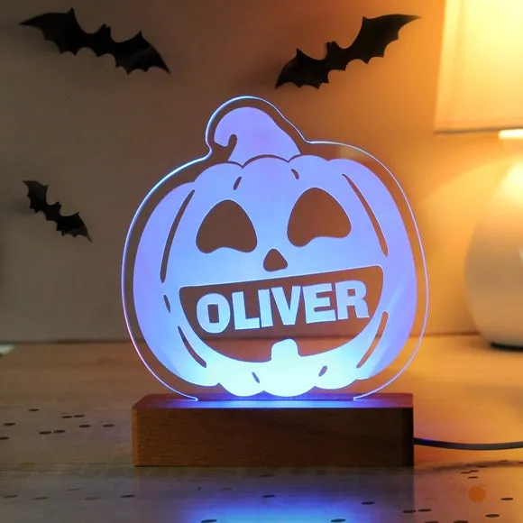 Personalised Pumpkin LED Light 6