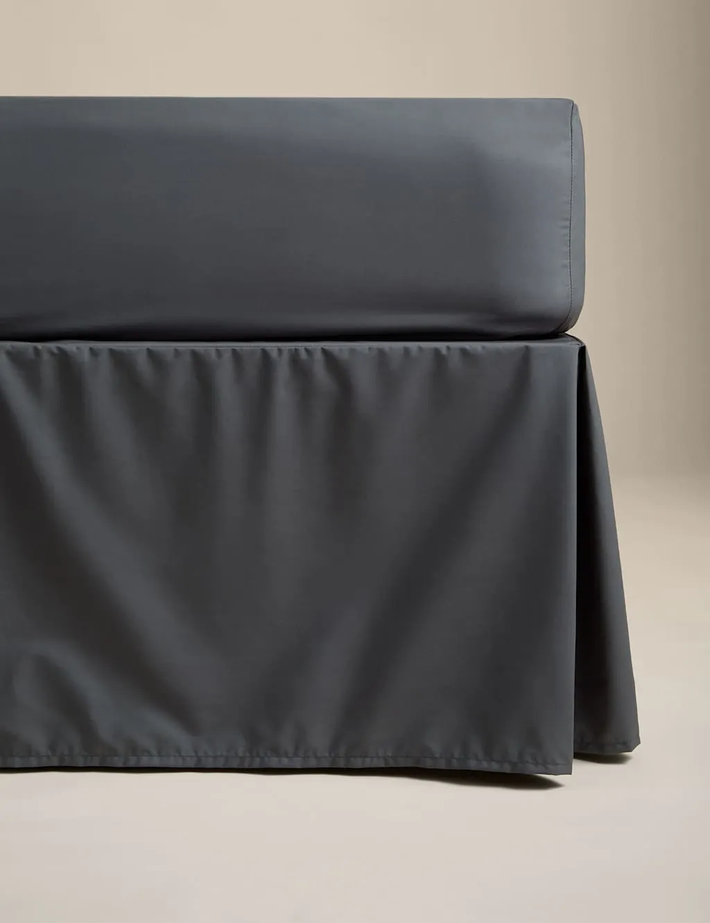 M&S Pure Egyptian Cotton Valance Sheet Charcoal
