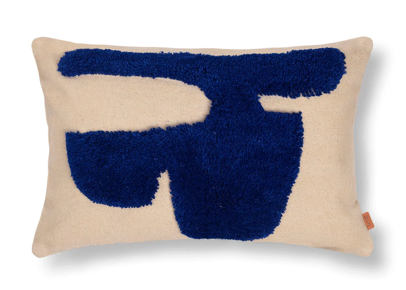 ferm LIVING Lay Rectangular Cushion Bright Blue 60 x 40cm