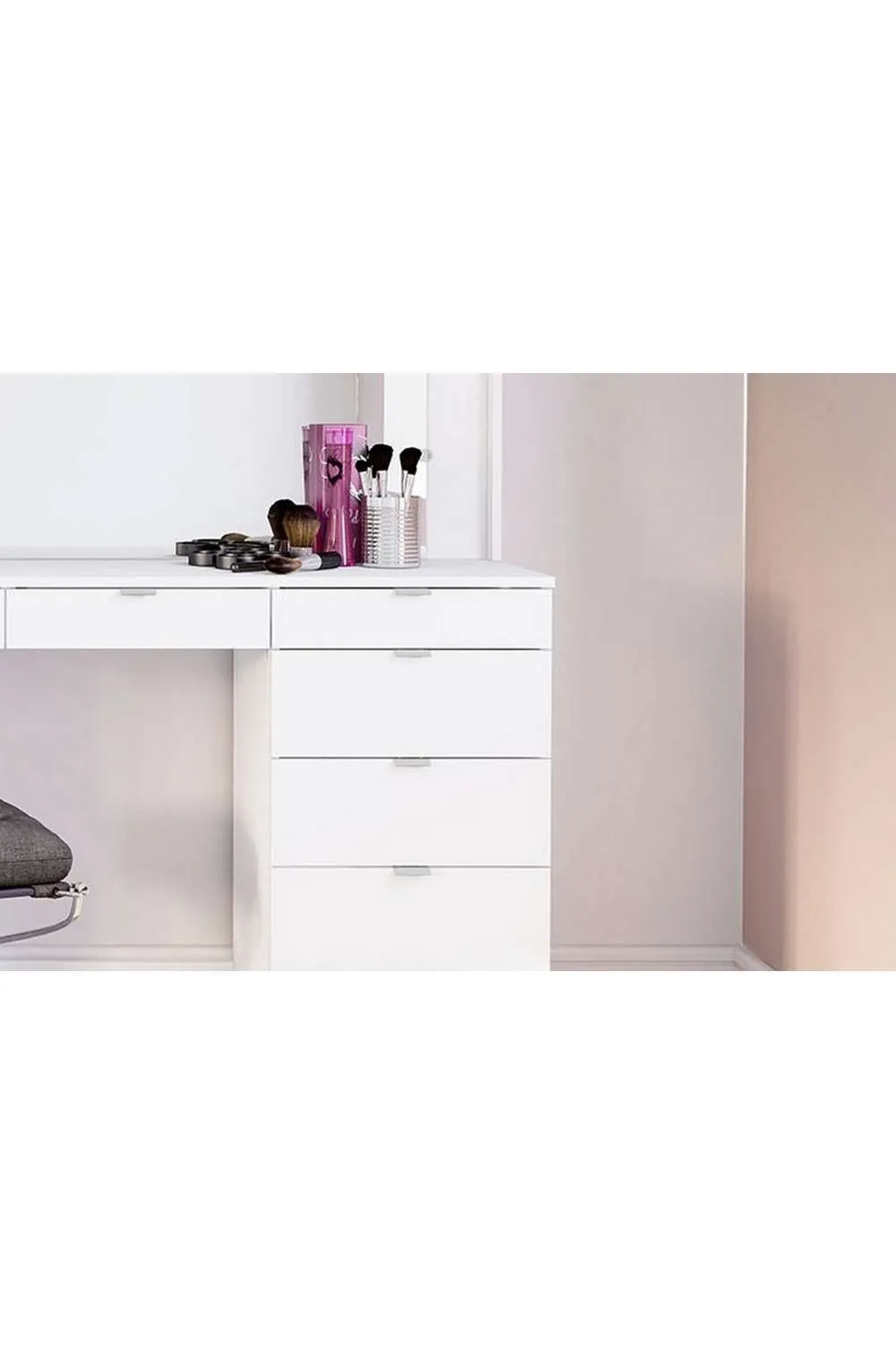 Birlea 7 Drawer Dressing Table White 2