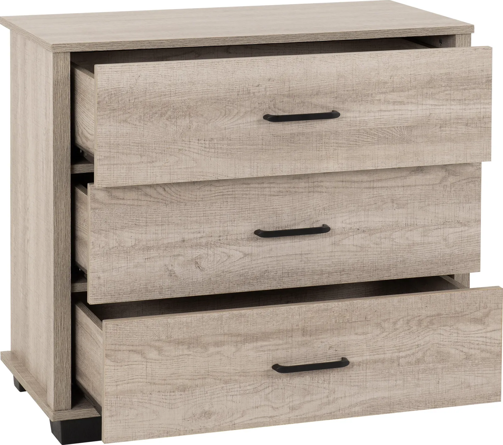 Seconique Oliver 3 Drawer Chest in Light Oak 3