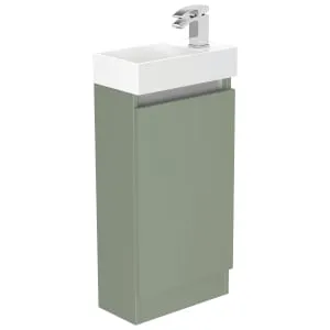 Newland Sage Green Basin Cloakroom Unit - 400mm