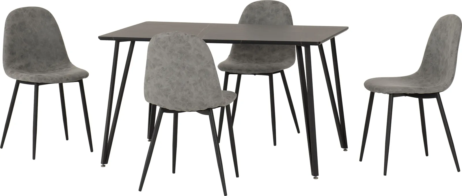 Seconique Marlow & Athens Dining Set in Grey 3