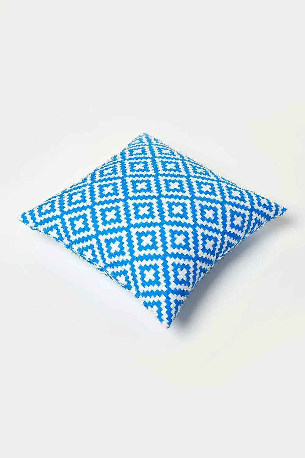 Homescapes Luxury Waterproof Blue Geometric Outdoor Cushion 45 x 45 cm, Set of 2 6