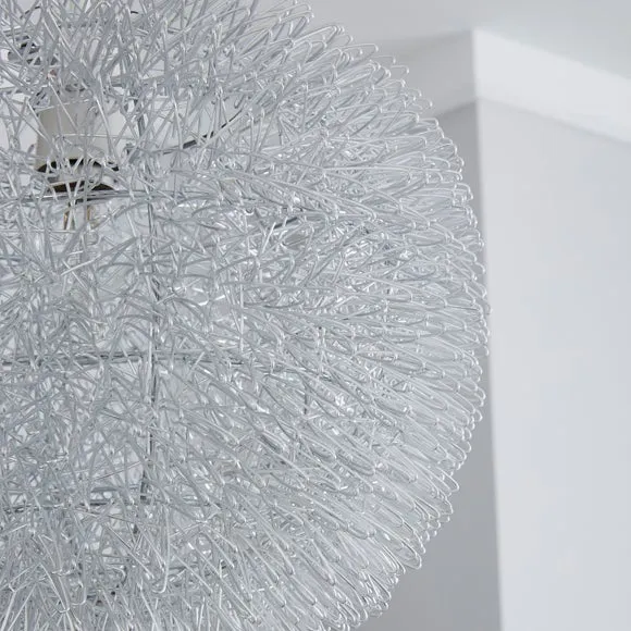 Urchin Ball Silver Easy Fit Pendant Shade 3