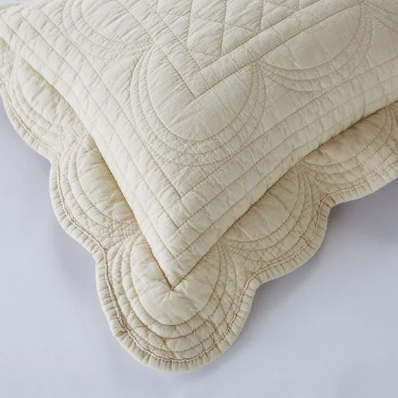 Dorma Soft Scalloped Rectangle Cushion 2
