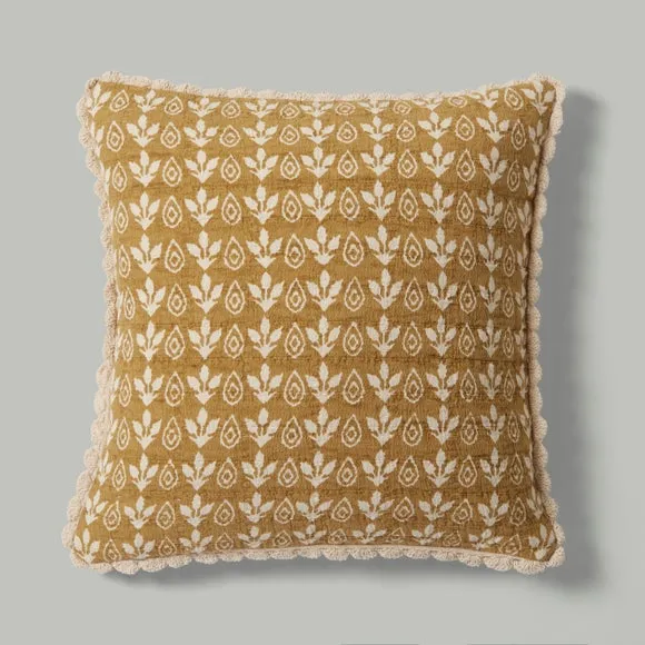 Matalasse Printed Cotton Square Cushion Cover 3