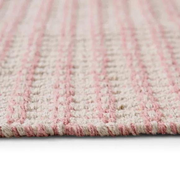 Cotton Linear Pink Scatter Rug 4