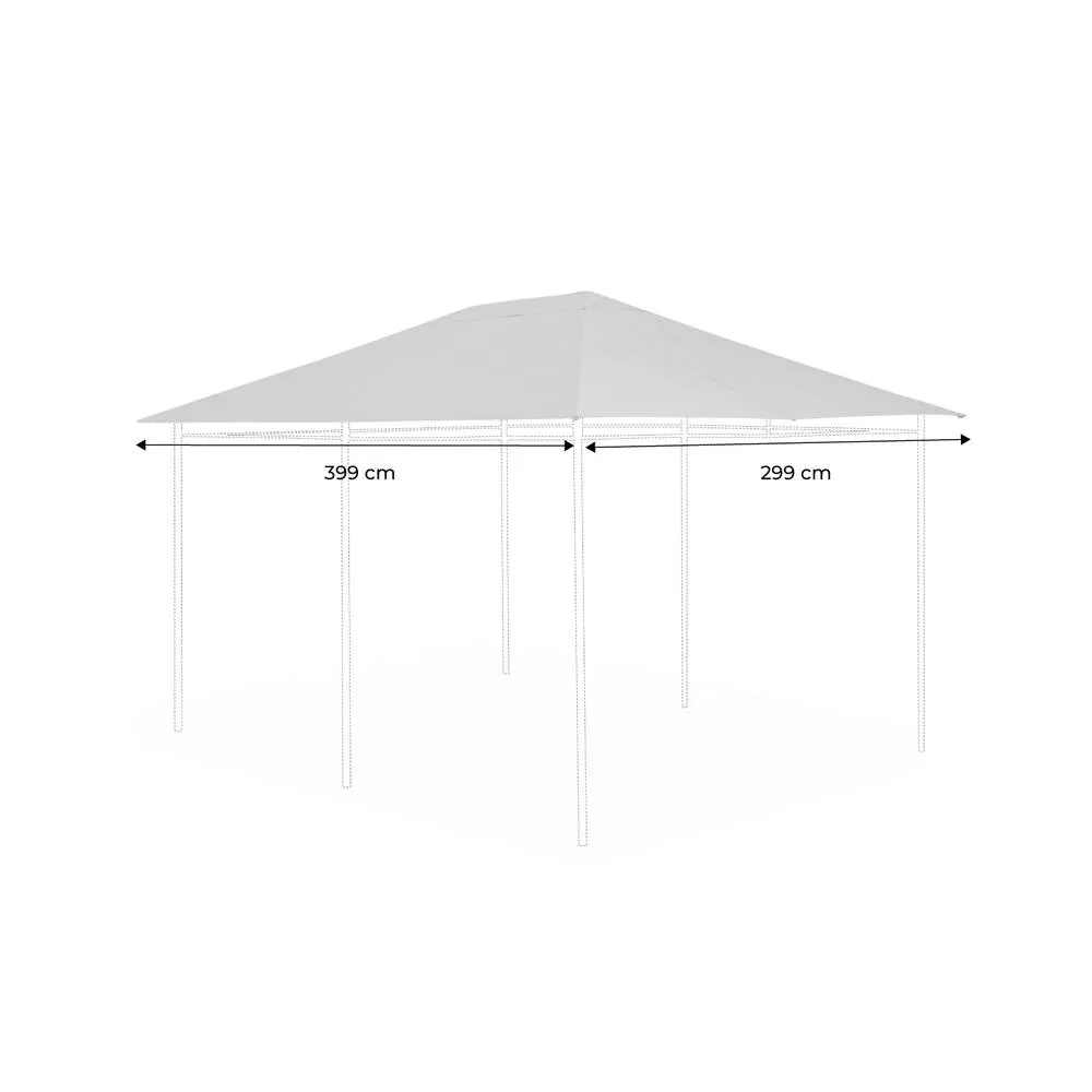 sweeek 3x4m Pergola Replacement Canopy Roof Cloth Divio in Medium Beige 4