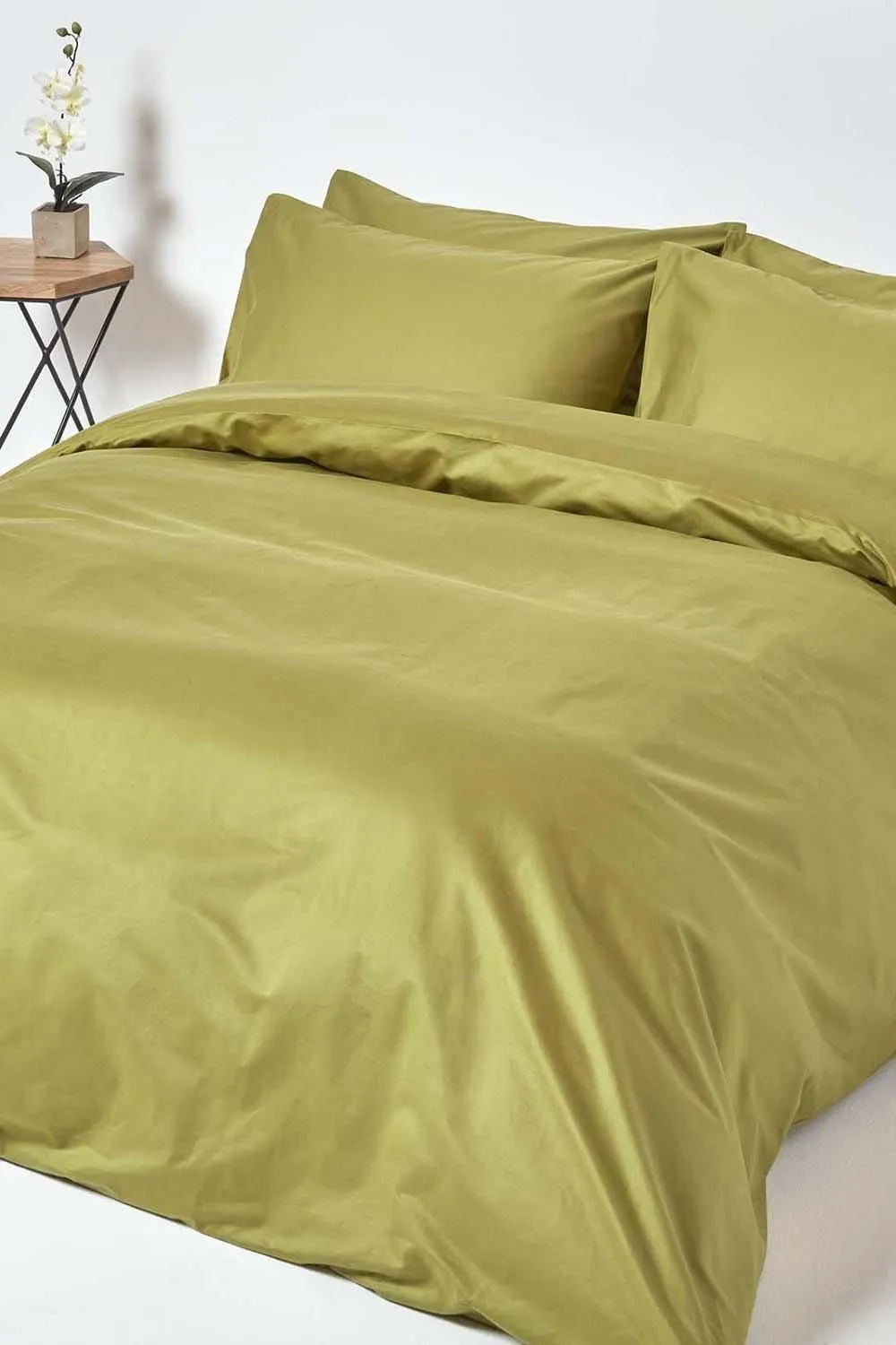 Homescapes Egyptian Cotton Deep Fitted Sheet 18 inch 1000 Thread Count in Olive 3
