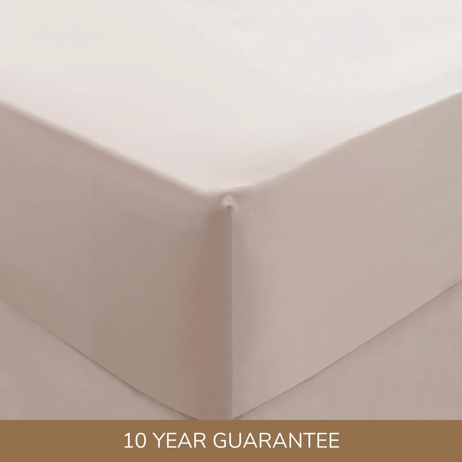 Dorma 300 Thread Count 100% Cotton Sateen Plain Fitted Sheet Blush