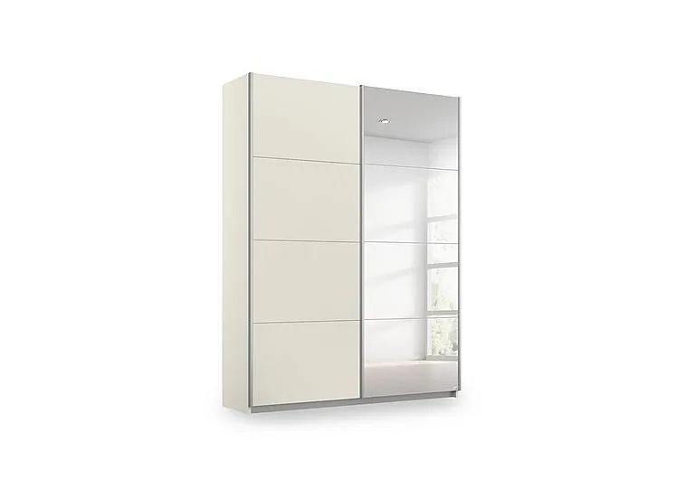 Impulse 136cm 2 Door Décor Slider Wardrobe with Mirror Door