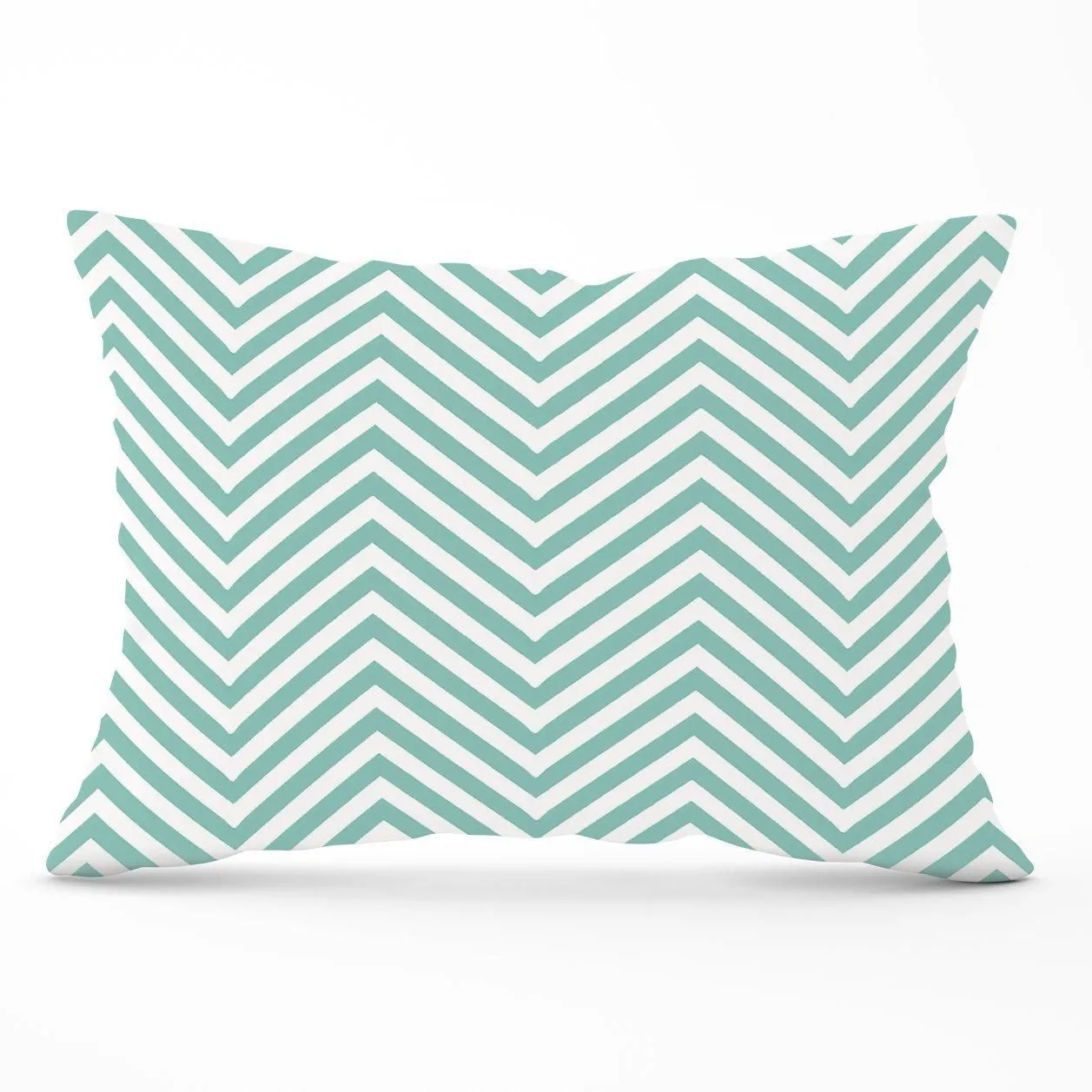 Warren Reed - Designer Geometric Chevron Pattern Cushions in Green