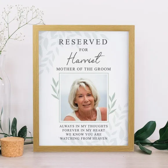 Personalised Reserved For Photo Poster Frame 1