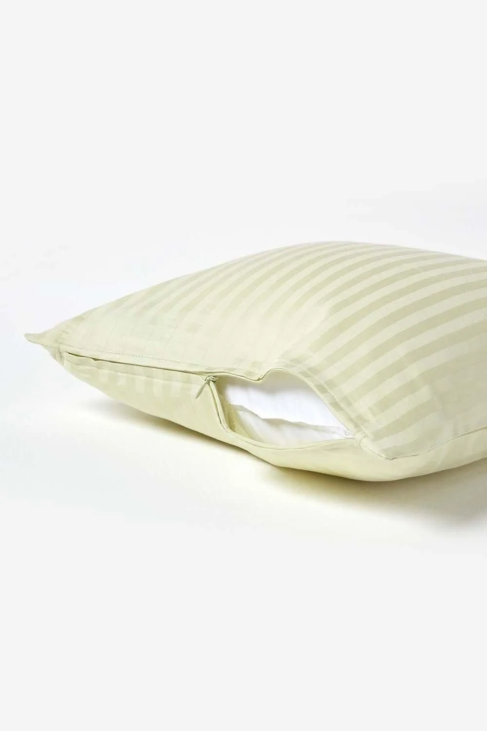 Homescapes Continental Egyptian Cotton Pillowcase 330 TC, 40 x 40 cm in Green 3