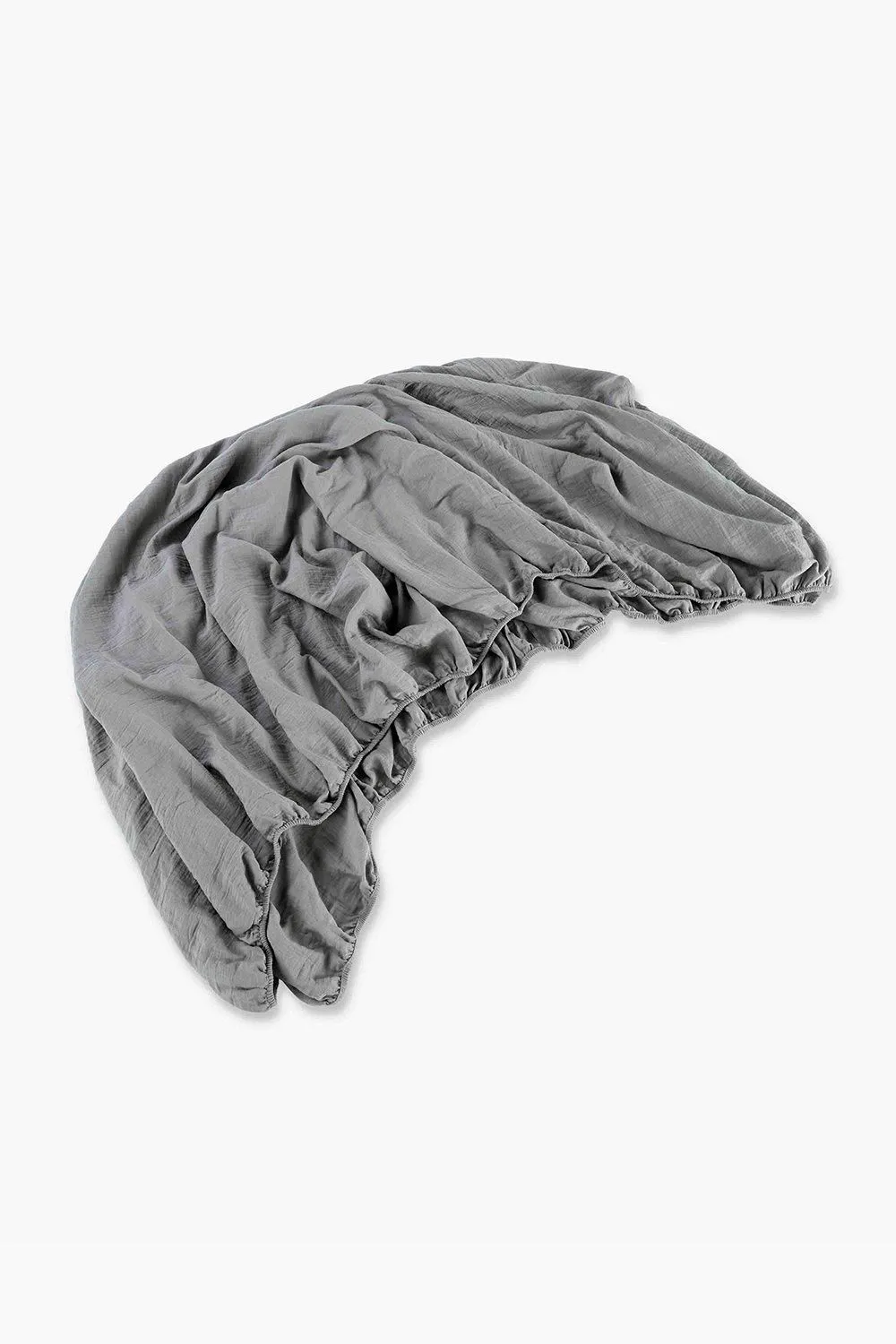 CHRISTY Double Layered Relaxed Retreat Luxury Cotton Bedding Fitted Sheets in Grey