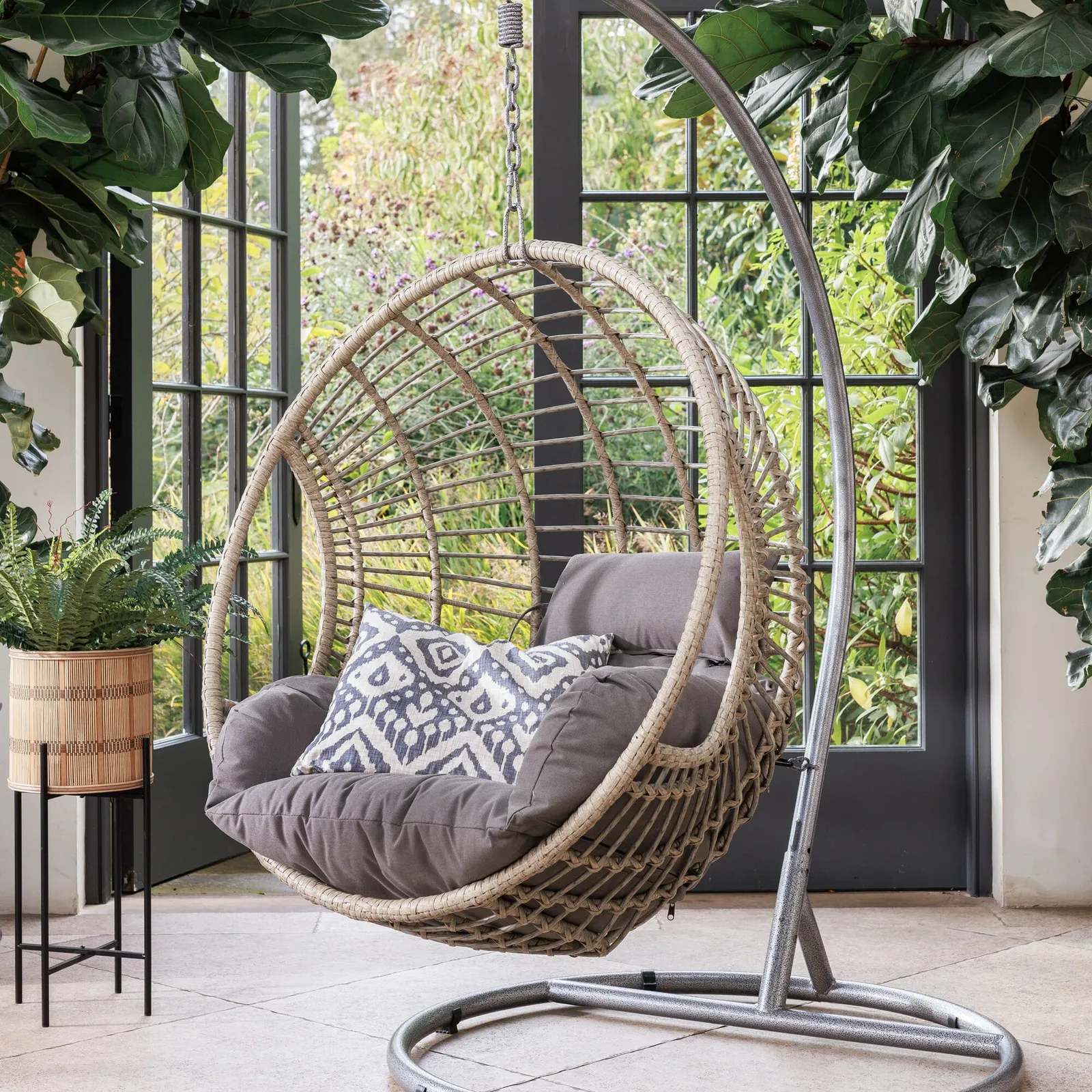 Castello Hanging Chair, Grey | Barker & Stonehouse