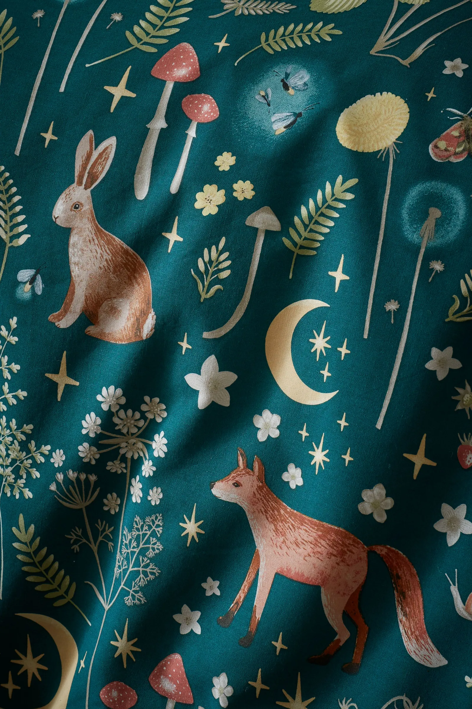 Catherine Lansfield 'Enchanted Twilight Animals' Reversible Duvet Cover Set in Green 5