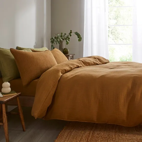 Cotton Muslin Duvet Cover and Pillowcase Set 5