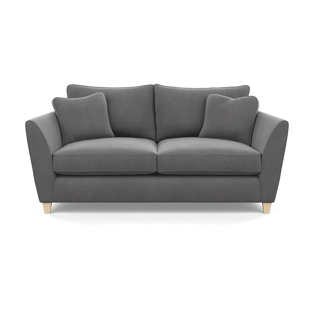 Heal's Torino 3 Seater Sofa Smart Velvet Mercury Natural Feet 1